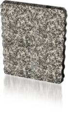 Polished granite countertop sample slab in El Paso TX showroom